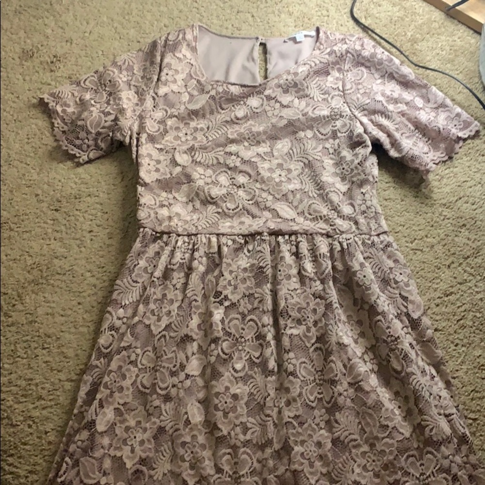 Purple lace dress
